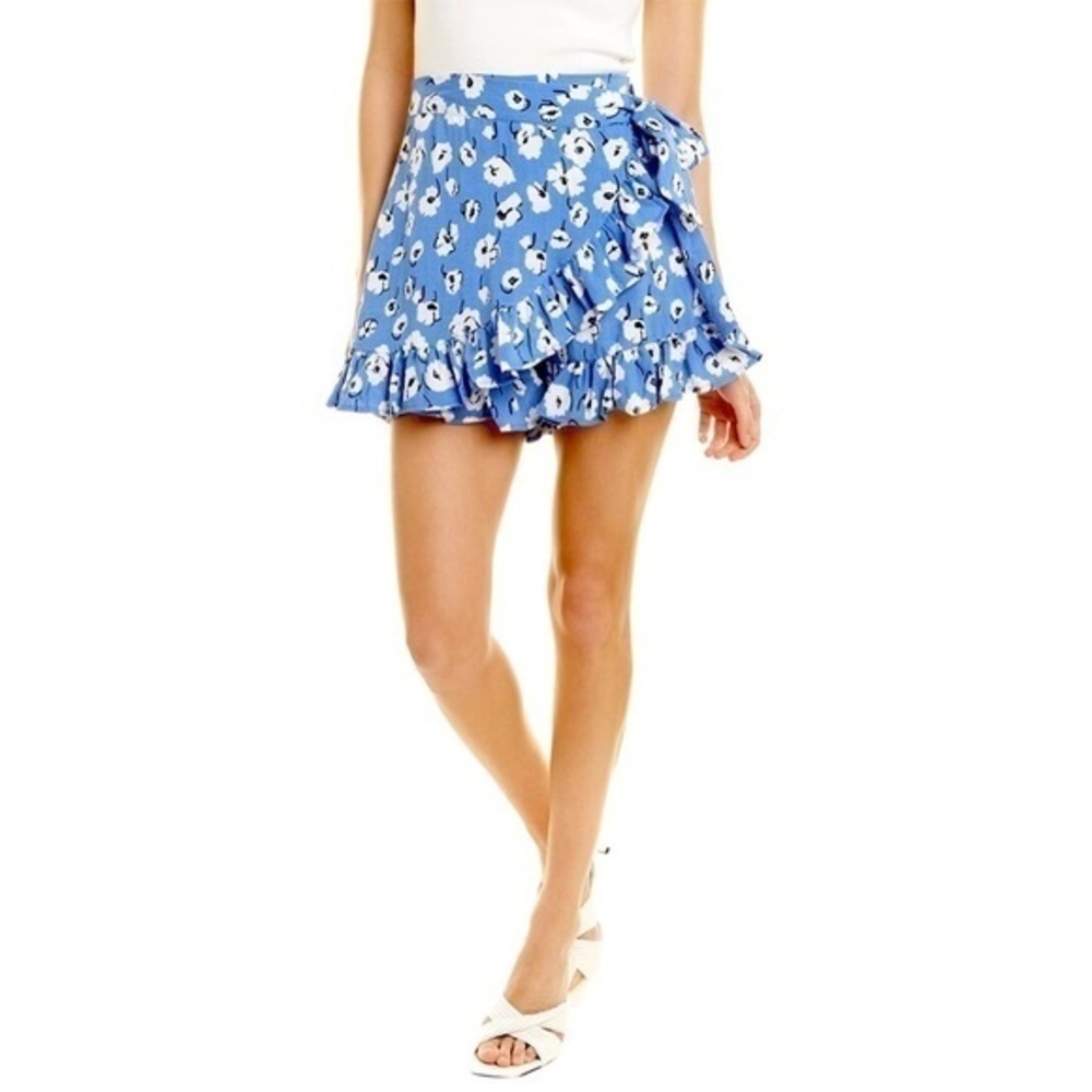 En Saison Blue Flower Print Skort